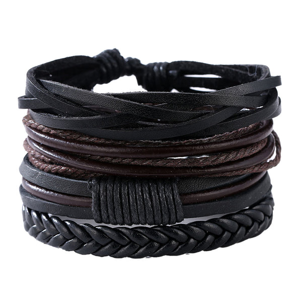 Bracelet homme Nomade en cuir tressé